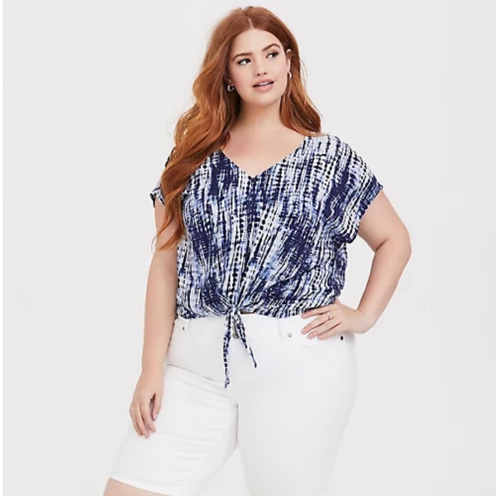 Torrid CHALLIS TIE-FRONT DOLMAN MIDI TOP